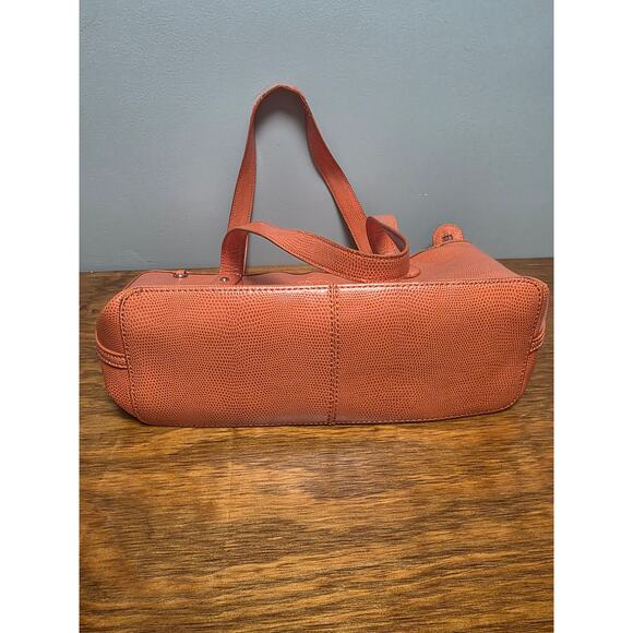 Patent Leather LAUREN RALPH LAUREN Women Handbag Orange Logo Purse Statement Zip - Picture 10 of 10
